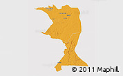 Political 3D Map of Machadinho, cropped outside
