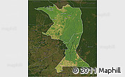 Satellite 3D Map of Machadinho, darken