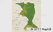 Satellite 3D Map of Machadinho, shaded relief outside
