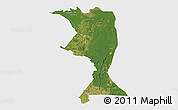 Satellite 3D Map of Machadinho, single color outside