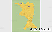 Savanna Style 3D Map of Machadinho, single color outside
