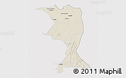 Shaded Relief 3D Map of Machadinho, single color outside
