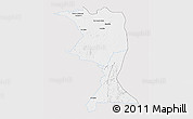 Silver Style 3D Map of Machadinho, single color outside