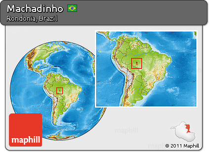 Physical Location Map of Machadinho, within the entire country