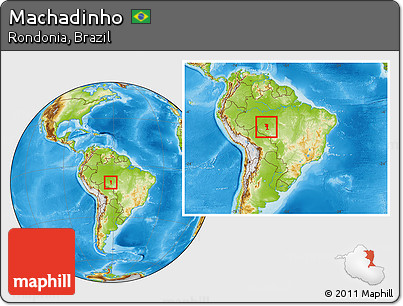 Physical Location Map of Machadinho, within the entire country