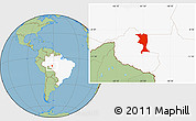 Savanna Style Location Map of Machadinho, highlighted country