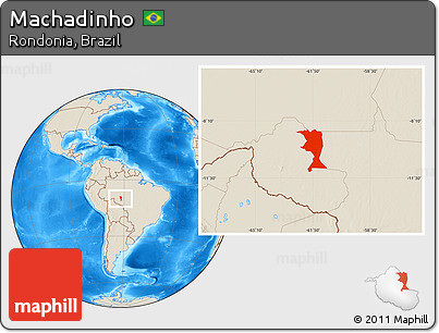 Shaded Relief Location Map of Machadinho