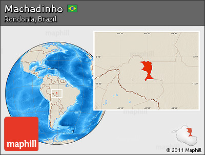 Shaded Relief Location Map of Machadinho
