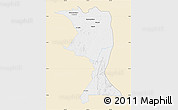 Classic Style Map of Machadinho, single color outside