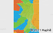 Physical Map of Machadinho, political outside