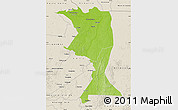 Physical Map of Machadinho, shaded relief outside