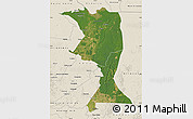 Satellite Map of Machadinho, shaded relief outside
