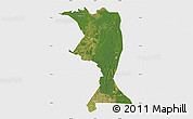 Satellite Map of Machadinho, single color outside