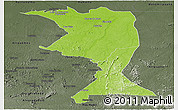 Physical Panoramic Map of Machadinho, darken, semi-desaturated