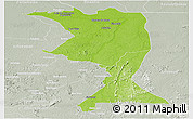 Physical Panoramic Map of Machadinho, lighten, semi-desaturated