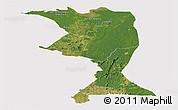 Satellite Panoramic Map of Machadinho, cropped outside