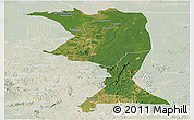 Satellite Panoramic Map of Machadinho, lighten