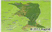 Satellite Panoramic Map of Machadinho, physical outside