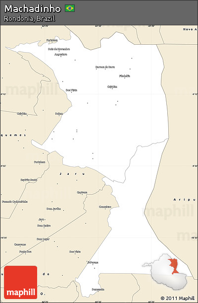 Classic Style Simple Map of Machadinho