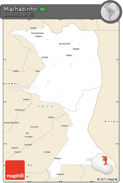 Classic Style Simple Map of Machadinho
