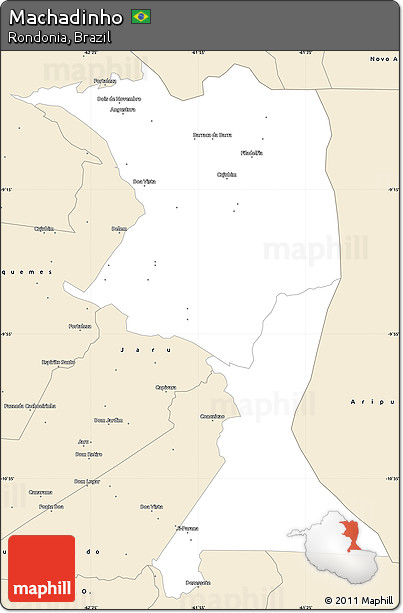 Classic Style Simple Map of Machadinho