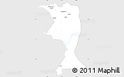 Silver Style Simple Map of Machadinho, single color outside