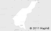 Silver Style Simple Map of Nova B. Do Oeste