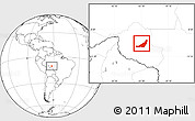 Blank Location Map of Ouro Preto do