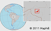 Gray Location Map of Ouro Preto do