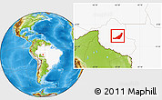 Physical Location Map of Ouro Preto do, highlighted country