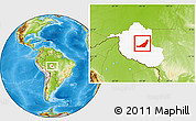 Physical Location Map of Ouro Preto do, highlighted parent region