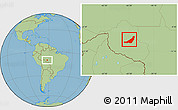 Savanna Style Location Map of Ouro Preto do