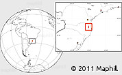 Blank Location Map of Blumenau