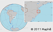Gray Location Map of Camboriu