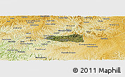 Satellite Panoramic Map of Erval Velho, physical outside