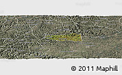 Satellite Panoramic Map of Erval Velho, semi-desaturated