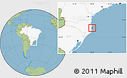Savanna Style Location Map of Florianopolis, highlighted country