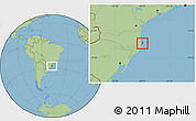 Savanna Style Location Map of Florianopolis