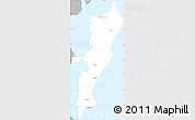Gray Simple Map of Florianopolis