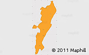 Political Simple Map of Florianopolis, cropped outside