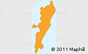 Political Simple Map of Florianopolis, single color outside