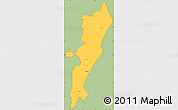 Savanna Style Simple Map of Florianopolis, cropped outside