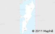 Silver Style Simple Map of Florianopolis