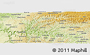Physical Panoramic Map of Ita