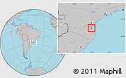 Gray Location Map of Jaragua do Sul