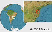 Satellite Location Map of Jaragua do Sul