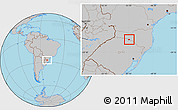 Gray Location Map of Piratuba
