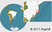 Satellite Location Map of Tubarao, highlighted country
