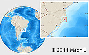 Shaded Relief Location Map of Tubarao