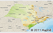 Physical 3D Map of Sao Paulo, shaded relief outside